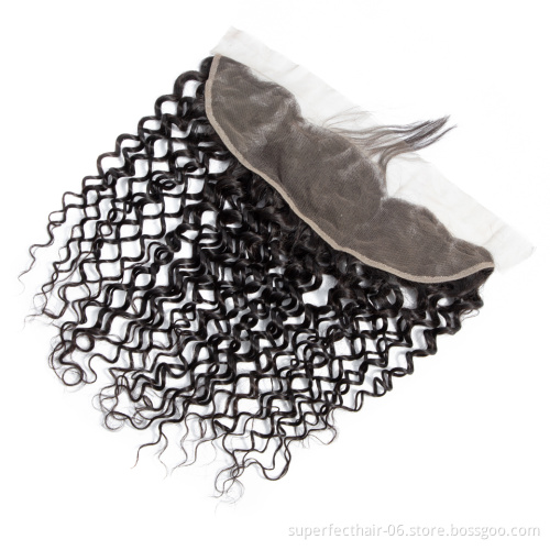 Free Sample Wholesale Raw Virgin Indian Hair Kinky Curl Human Hair Bundles With 13*4 4*4 Lace Frontal Closure For Black Women